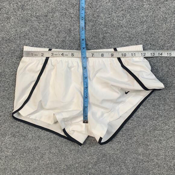 Nike Shorts Girls S White Black Dri Fit Sprinter Brief Lined Quick Dry Running - Picture 4 of 12